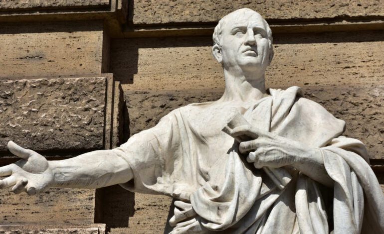la frase del filósofo romano Cicerón para llevar una vida con sentido