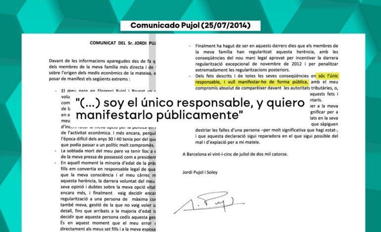 El ‘pujolismo’ del 3% llega al banquillo por una fortuna en el extranjero que el propio Pujol reconoció, pero que limita a una herencia sin regular