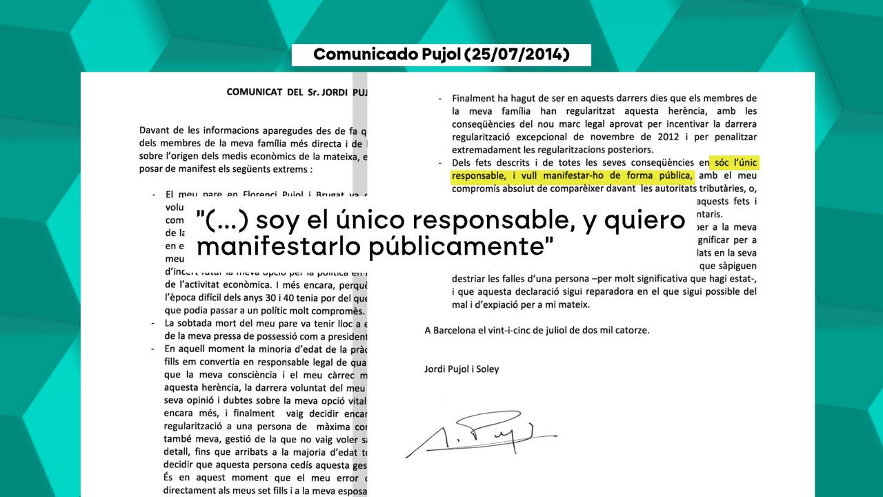 El ‘pujolismo’ del 3% llega al banquillo por una fortuna en el extranjero que el propio Pujol reconoció, pero que limita a una herencia sin regular