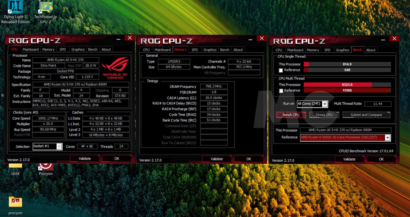 ASUS ProArt P16 OLED cpuz