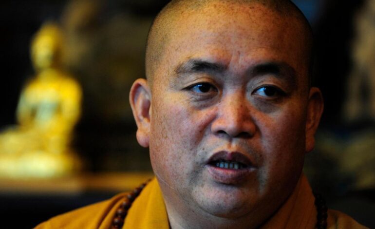 El exabad del Templo Shaolin de China, detenido por malversación de fondos