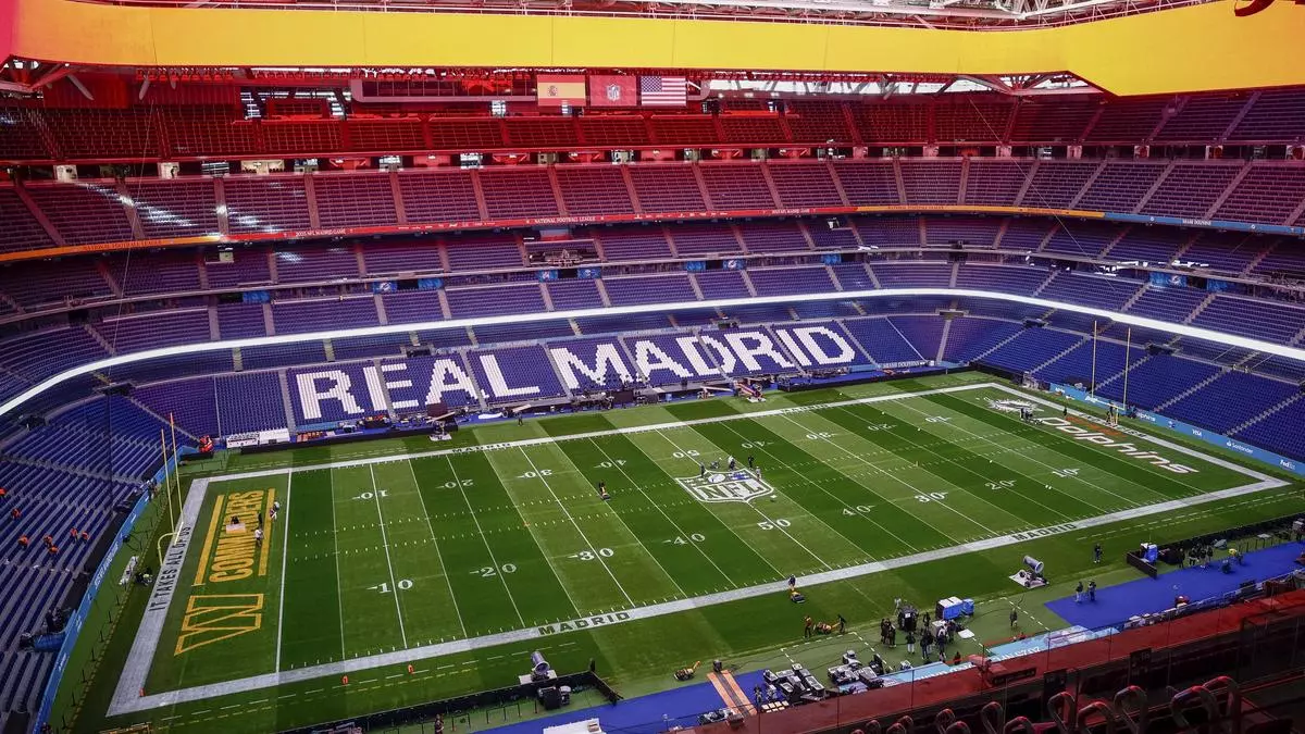 Así ha sido la transformación del estadio Santiago Bernabéu en un campo de la NFL
