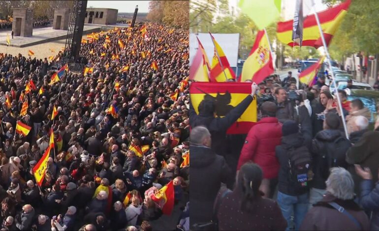 El número de asistentes, el tono, la simbología… los evidentes contrastes entre la manifestación convocada por el PP y la de las juventudes de Vox