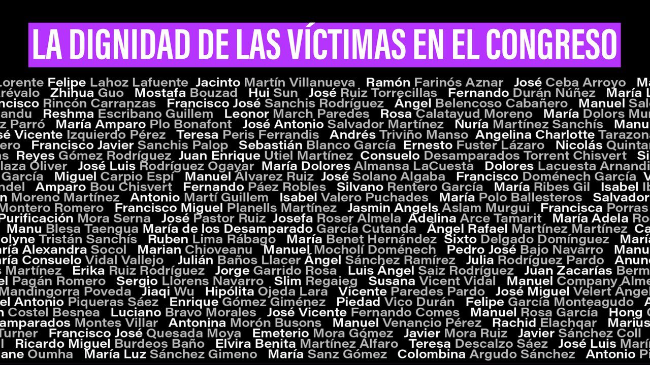 las víctimas de la DANA llenan de humanidad el Congreso