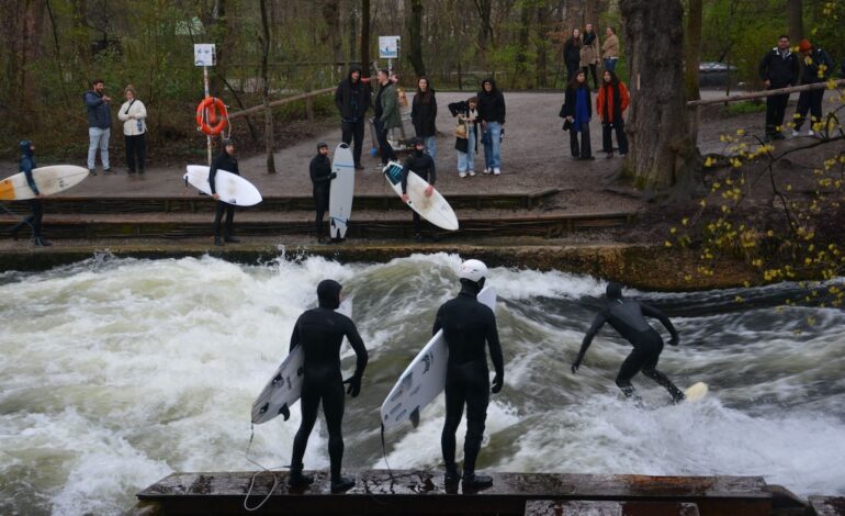 realeza bávara, brindis con cerveza y surf en la ciudad