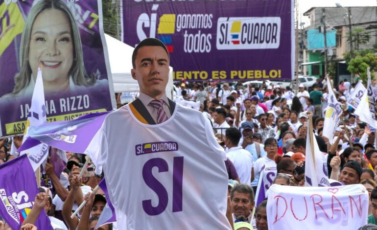 Daniel Noboa se juega su proyecto político en Ecuador con una consulta popular