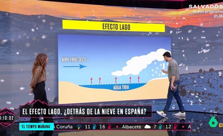 ¿Está el efecto lago detrás de la nieve en España? La explicación de Francisco Cacho a las nevadas