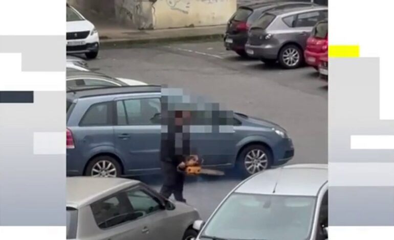 Motosierra en mano, amenaza a un vecino en el barrio ferrolano de Caranza