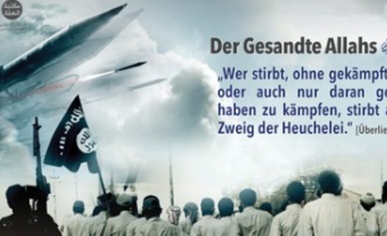 El Estado islámico difunde carteles en alemán en los que incita a la yihad
