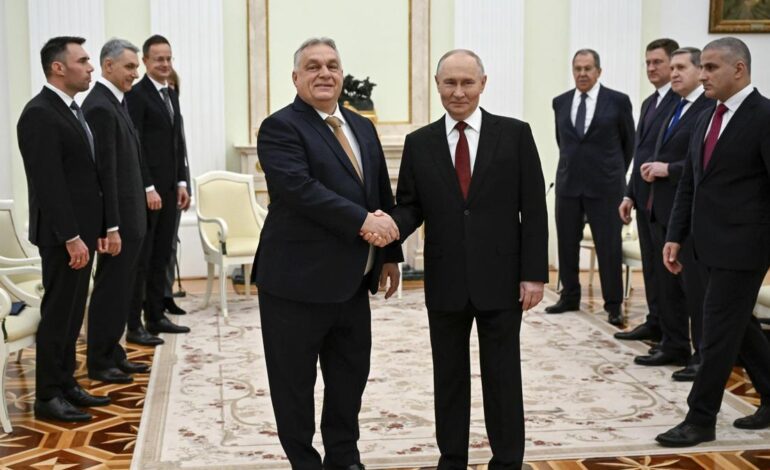 Putin acepta la propuesta de Orbán de que Budapest acoja negociaciones de paz para Ucrania