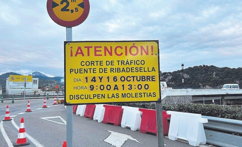 CORTE TRÁFICO PUENTE RIBADESELLA | Nuevo corte total al tráfico rodado en el puente de Ribadesella: esta es la fecha y el horario