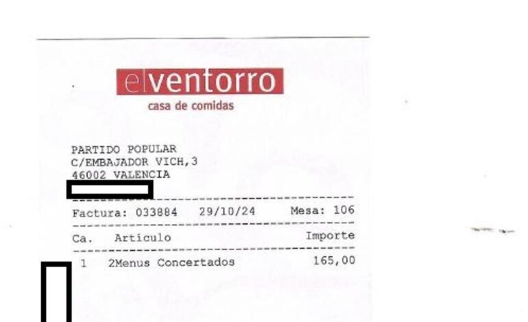 El propietario del Ventorro entrega al juzgado la factura de la sobremesa de Mazón con la periodista el día de la dana