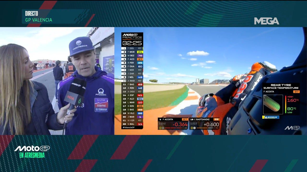 El elogio de Fonsi Nieto a Pedro Acosta en el GP de Valencia: "Es el que tira del carro"