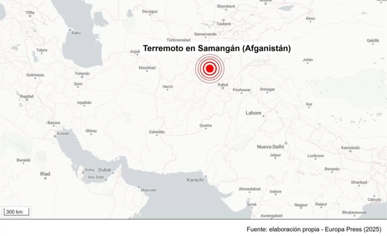 Un terremoto de magnitud 6,3 sacude el norte de Afganistán