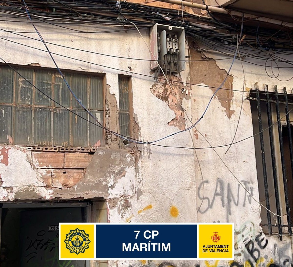 Policía Local de València desarrolla un operativo contra conexiones ilegales de luz en Beteró, Malva-rosa y Casitas Rosa