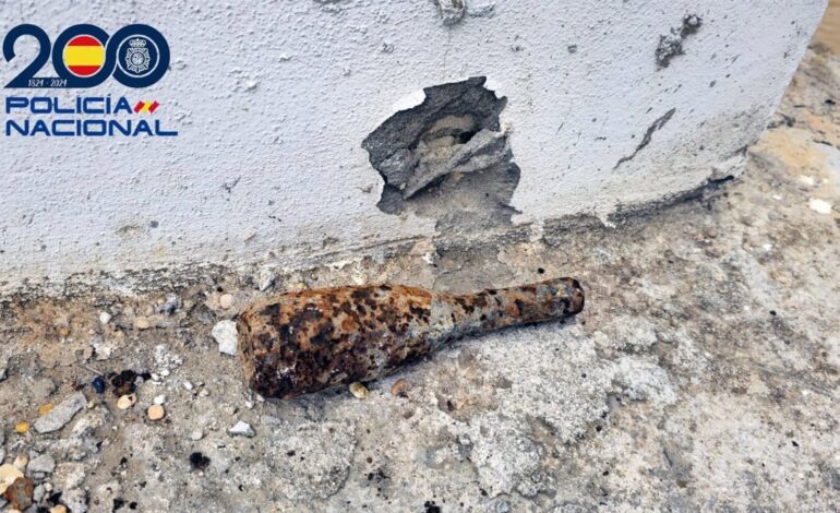 La Policía desactiva una granada de mortero hallada en unas obras en el campus de la Universidad de Huelva