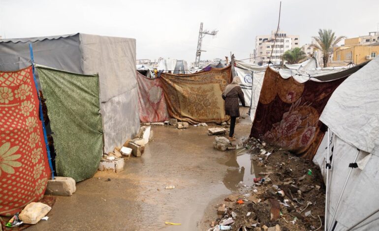 Hamás alerta sobre las inundaciones en Gaza provocadas por las fuertes lluvias y pide incrementar la ayuda