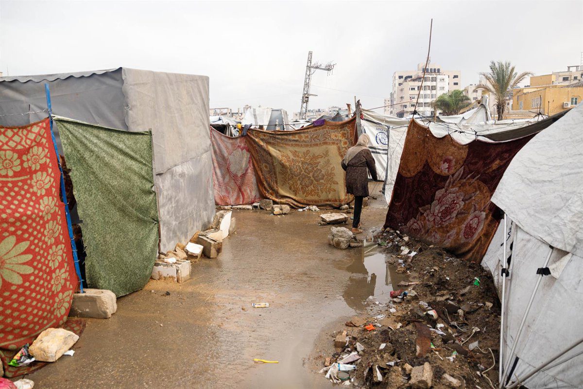 Hamás alerta sobre las inundaciones en Gaza provocadas por las fuertes lluvias y pide incrementar la ayuda