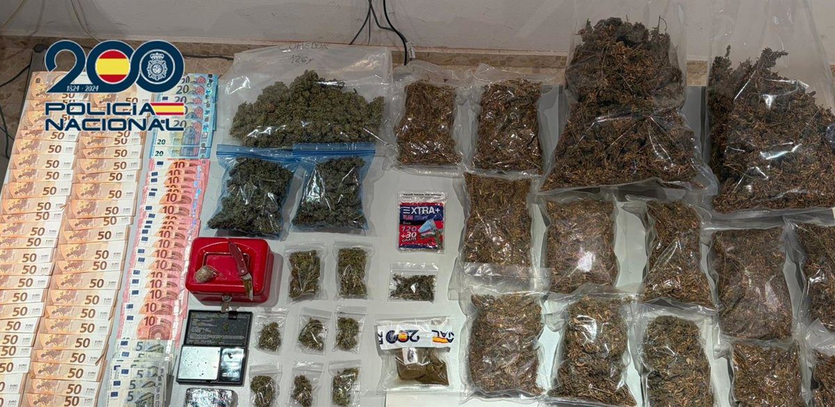 Desmantelan en Alzira un punto negro de venta de droga y detienen a dos personas