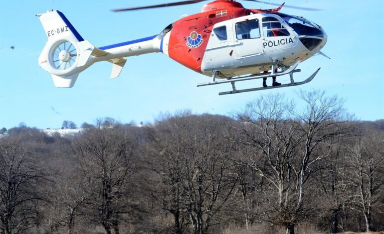 Rescatado en helicóptero un ciclista de 55 años que yacía inconsciente en el Parque Natural del Gorbeia en Álava