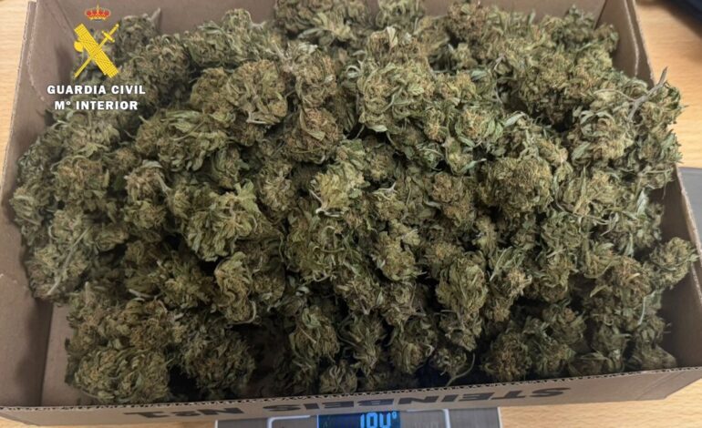 Detenido en Las Merindades (Burgos) cuando llevaba en su vehículo casi 200 gramos de marihuana