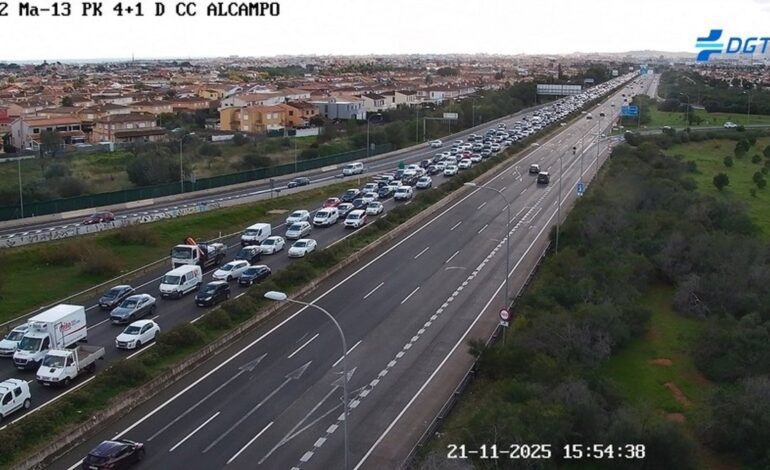 Un accidente provoca más de 4 kilómetros de retenciones en la Ma-13 en sentido Inca