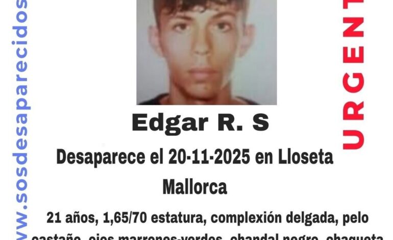 Buscan a un joven desaparecido en Lloseta desde este jueves