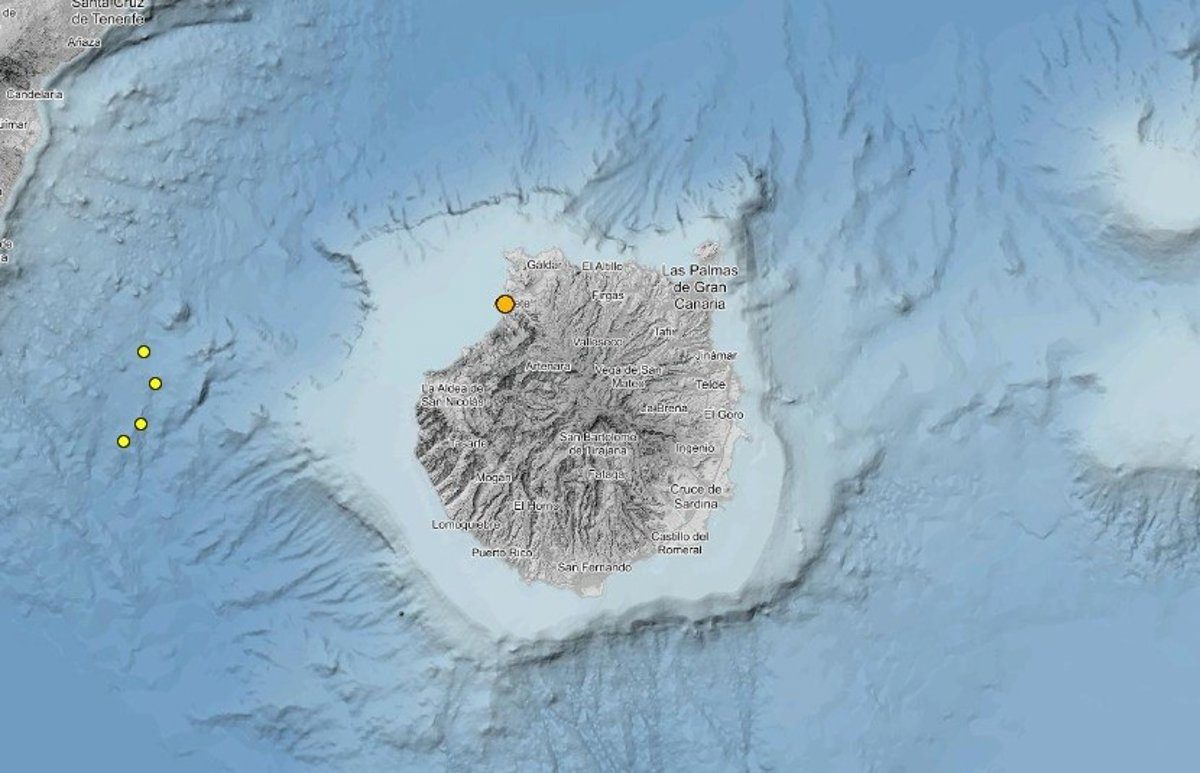 Agaete (Gran Canaria) registra un terremoto de magnitud 2.2, sumándose a los tres sentidos en octubre