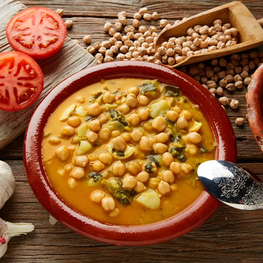 garbanzos con espinacas