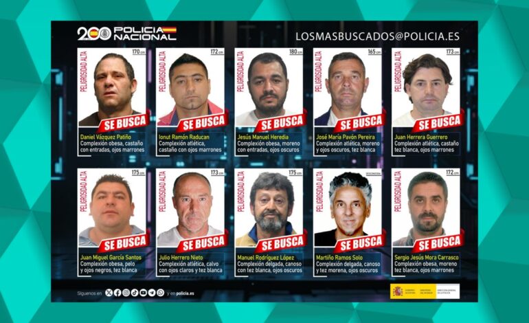 así son algunos de los fugitivos más buscados por la Policía Nacional