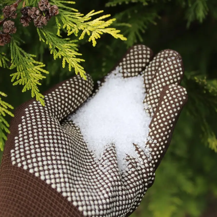 guante de jardinería, sales de Epsom