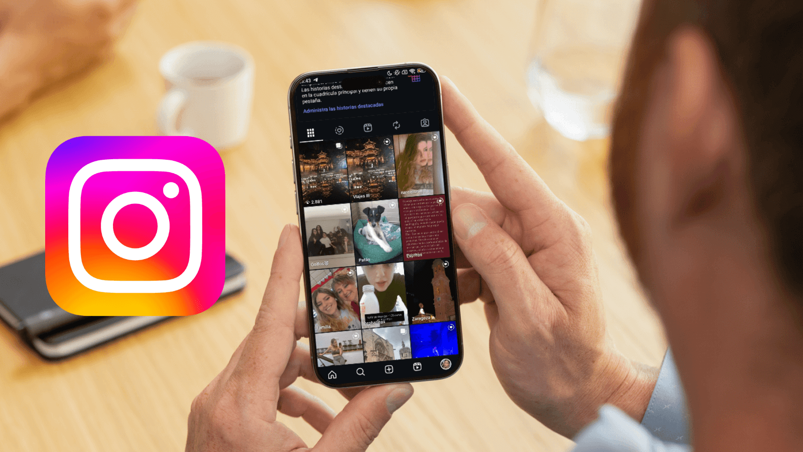 Perfil de Instagram en dispositivo móvil que muestra la sección de seguridad con la autenticación en dos pasos activada