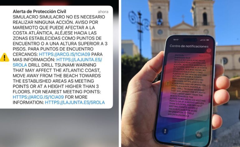 Cádiz recibe un Es-Alert por tsunami en el «mayor simulacro de la historia de España»