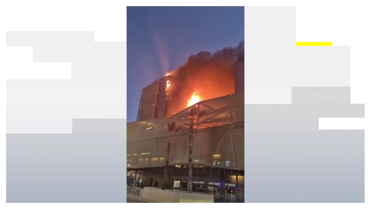 Las impactantes imágenes del incendio en el hospital Santa Lucía en Cartagena