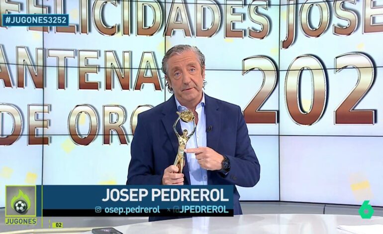 El histórico inicio de Josep Pedrerol con la Antena de Oro en 'Jugones': "A vosotros que nos veis…"
