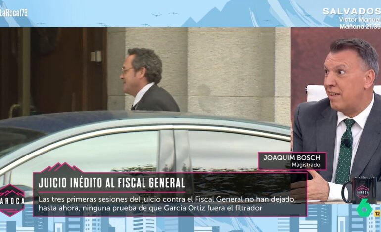 Joaquim Bosch explica qué pruebas hacen falta para inculpar al fiscal general del estado