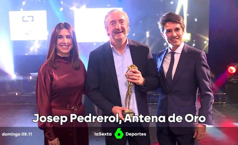 Josep Pedrerol recibe la Antena de Oro 2025 por su labor al frente de ‘Jugones’