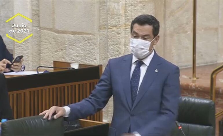 Todas las veces que la oposición preguntó a Juanma Moreno sobre las mascarillas de Almería y nadie respondió
