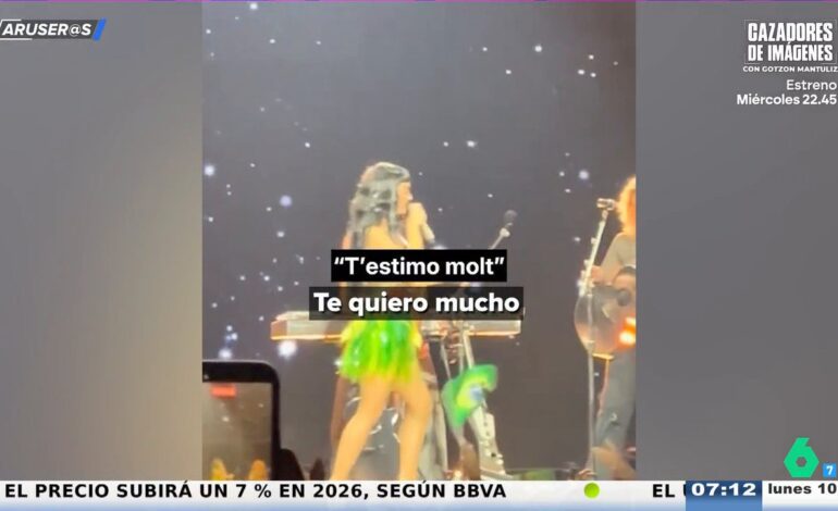 El vídeo de Katy Perry hablando en catalán durante su concierto en Barcelona: «T’estimo molt»