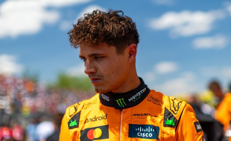 La sorprendente reacción de Lando Norris a la lluvia en Las Vegas: «¡Vaya m*erda!»