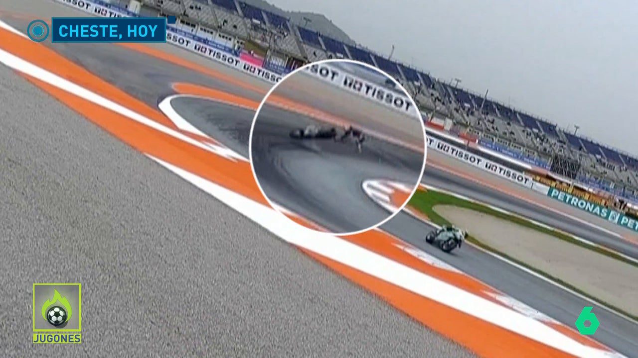 Los escalofriantes gritos de Huertas tras su terrible accidente en el GP de Valencia