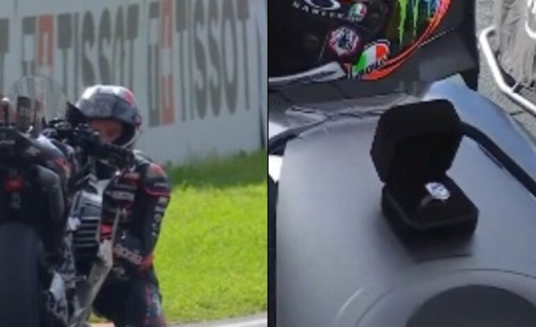 ¡le pidió matrimonio a su moto!