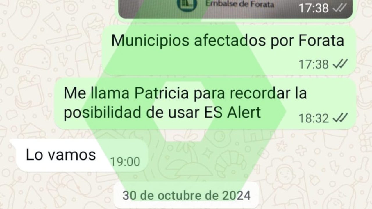 laSexta accede al mensaje que revela que el Gobierno pidió a la Generalitat enviar el ES-Alert una hora y media antes