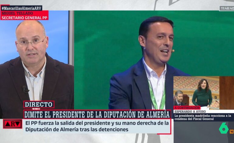Tellado defiende la «rapidez» del PP ante el caso de corrupción en Almería, pero omite las advertencias que Moreno ignoró