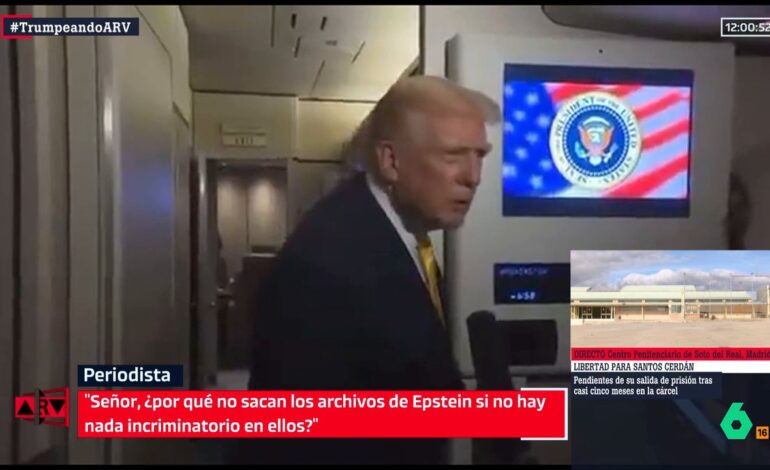 El maltrato de Trump a una periodista que le pregunta por el pederasta Epstein: «Calla. Calla, cerdita»