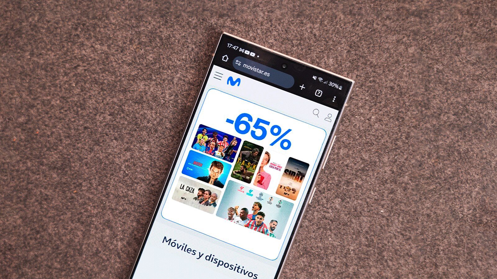 por 45 € todo el fútbol, fibra 1 Gb y móvil