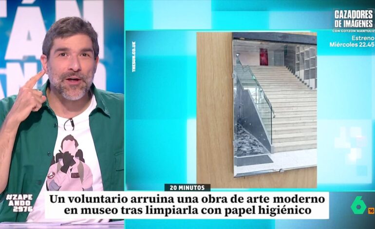 Un señor arruina una pieza de arte moderno en un museo tras limpiarla, en vídeo: «Entras en mi casa y es arte todo»