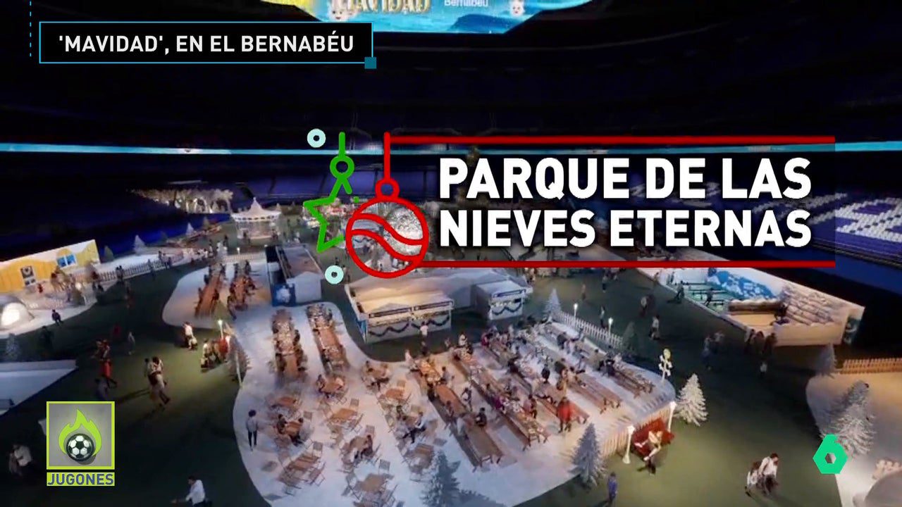 del lago helado a un tobogán desde las gradas