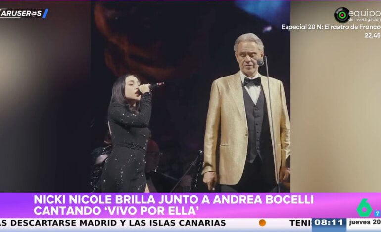 El emocionante vídeo en el que Nicki Nicole canta con Andrea Bocelli ‘Vivo por ella’