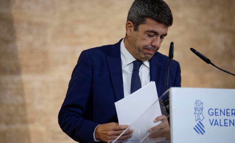 Carlos Mazón, un president sentenciado por la DANA y marcado por sus pactos con Vox